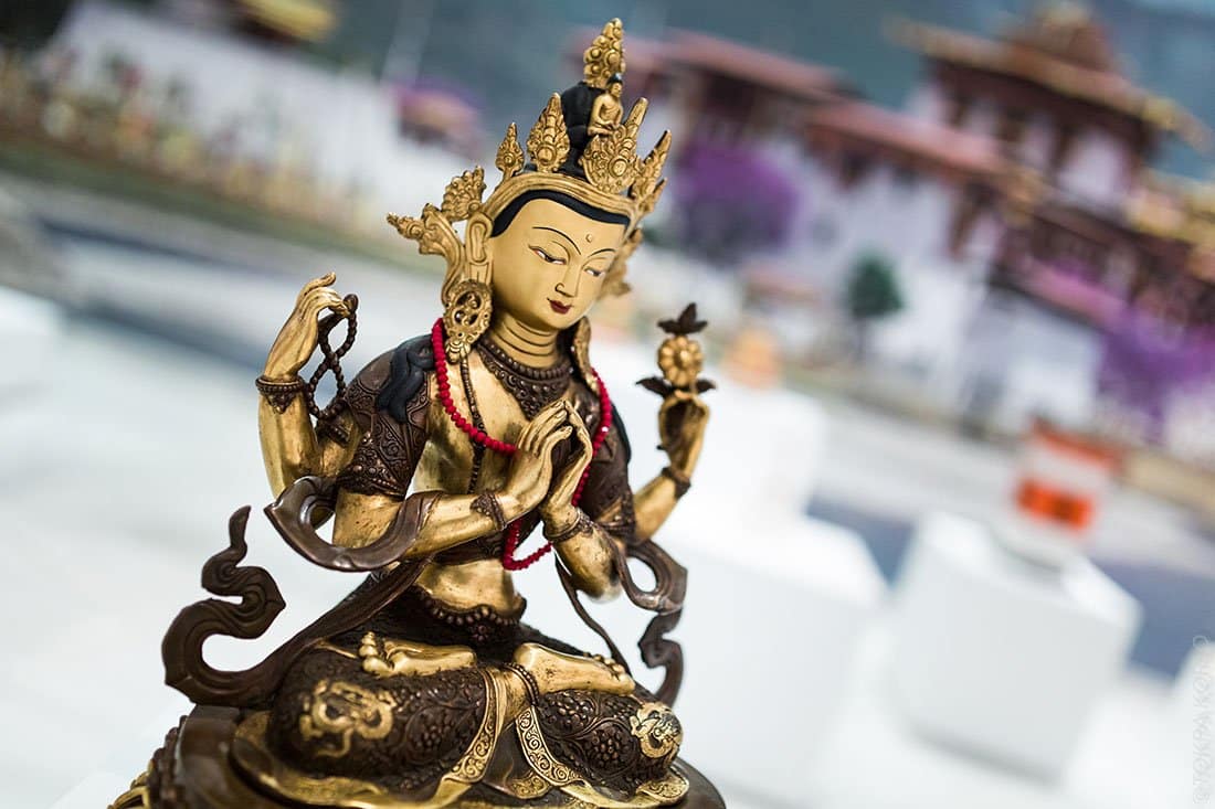 Statue of Chenrezig, the bodhisattva of compassion