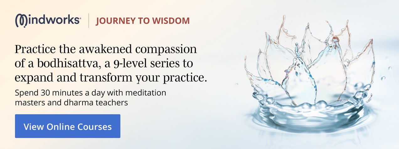 An image of a crystal lotus, a symbol of the bodhisattva activity of benefitting others